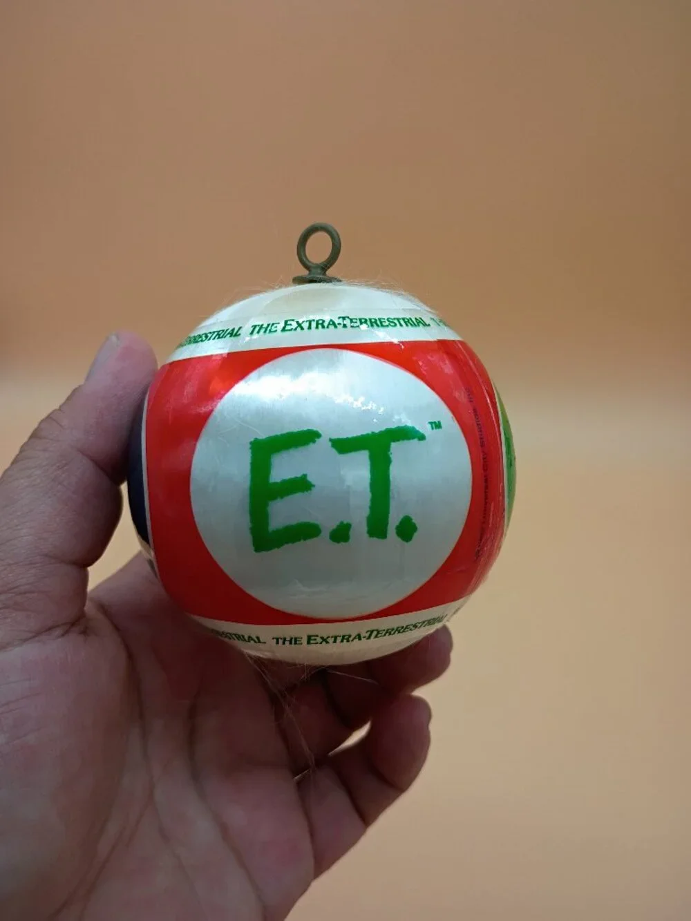 Vintage 80's ET: The Extra-Terrestrial Christmas Ornament Satin Ball